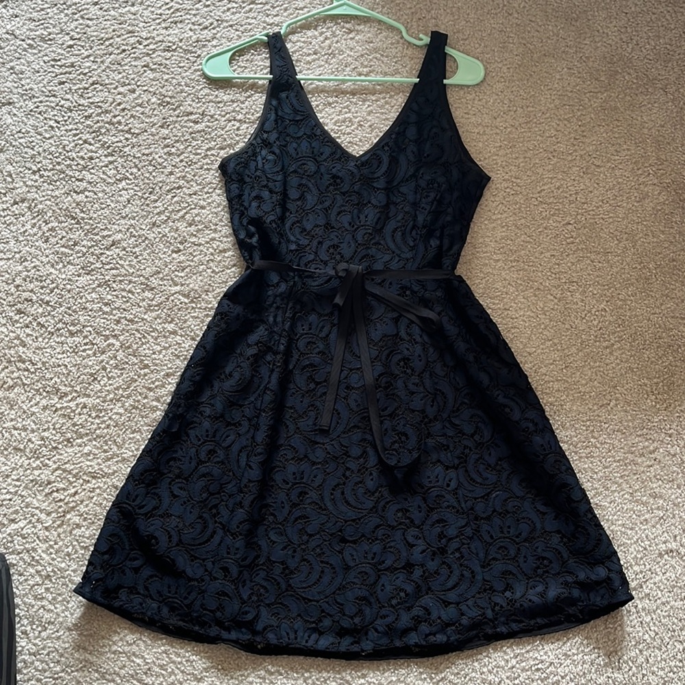 Beautiful blue and black lace dress